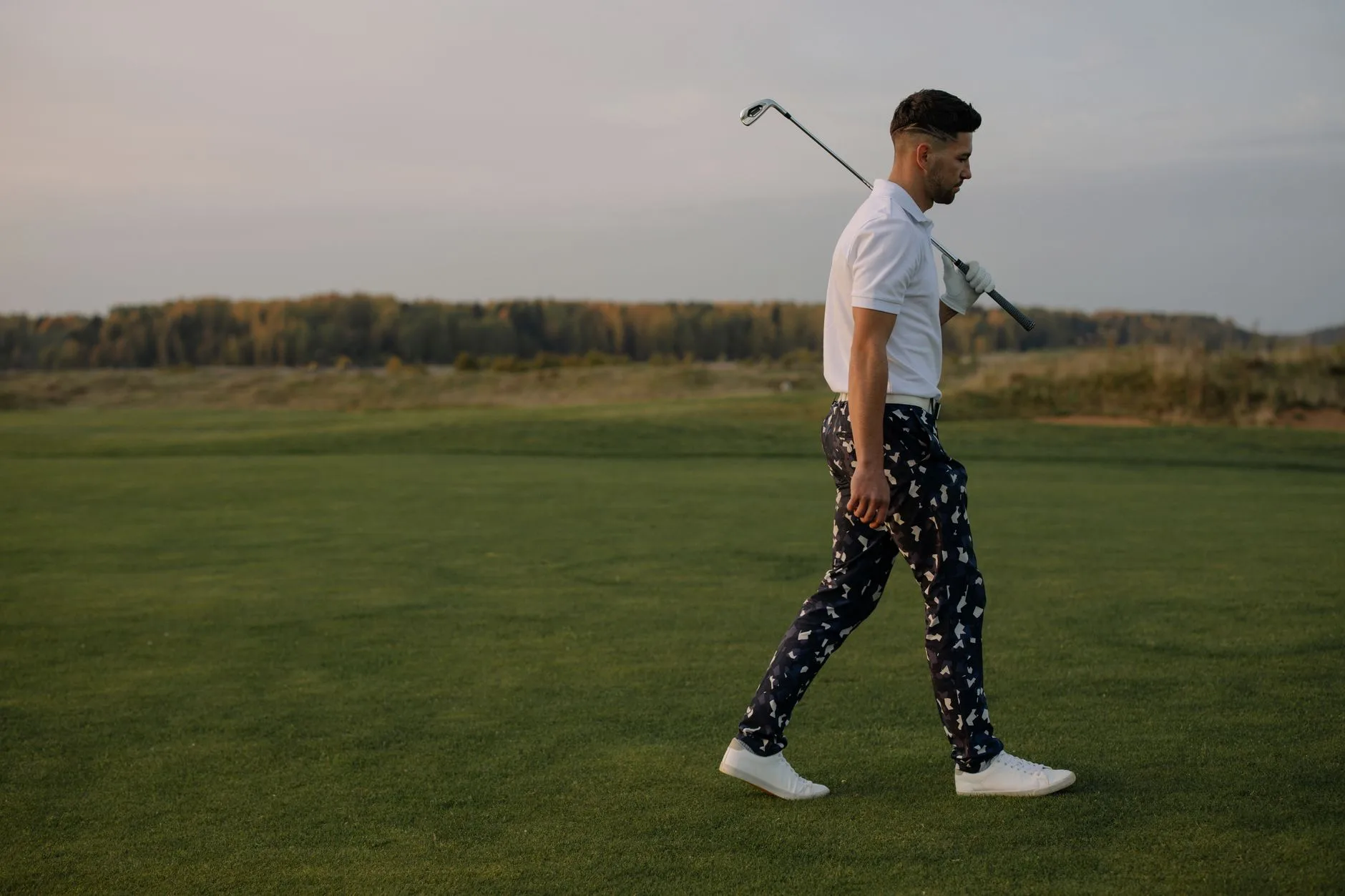 Casual golfers walking a fairway during a pay and play round